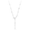 Constella Y Necklace Crystal Pearl, Round Cuts, White, Rhodium Plated Constella Y Necklace Crystal Pearl, Round Cuts, White, Rhodium Plated
