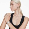 Constella Open Ring Crystal Pearl, Round Cuts, White, Rhodium Plated Constella Open Ring Crystal Pearl, Round Cuts, White, Rhodium Plated