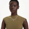 Constella Y Necklace Mixed Cuts, Green, Gold-Tone Plated Constella Y Necklace Mixed Cuts, Green, Gold-Tone Plated