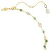 Constella Y Necklace Mixed Cuts, Green, Gold-Tone Plated Constella Y Necklace Mixed Cuts, Green, Gold-Tone Plated
