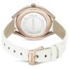 Crystalline Aura Watch Swiss Made, Leather Strap, White, Rose Gold-Tone Finish Crystalline Aura Watch Swiss Made, Leather Strap, White, Rose Gold-Tone Finish