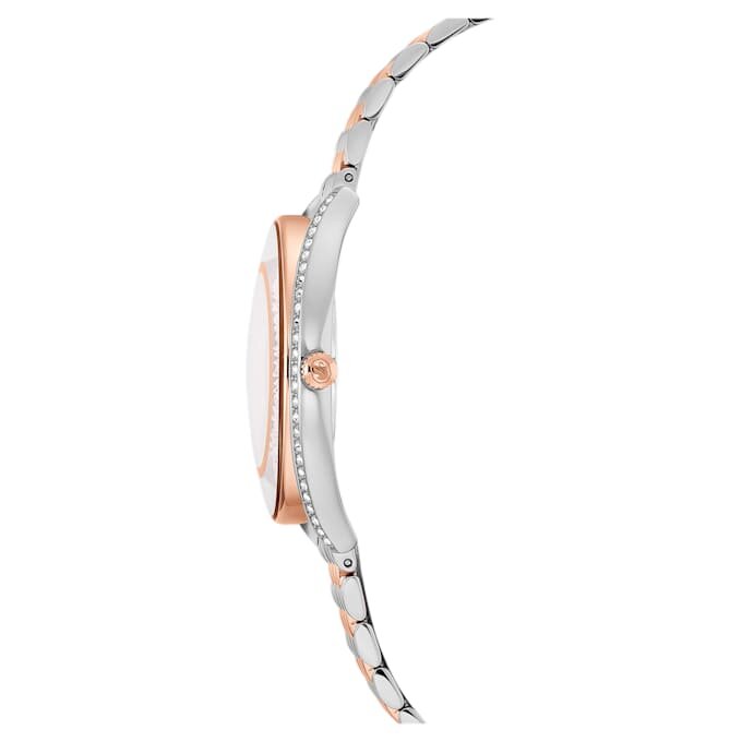 Crystalline Aura Watch Swiss Made, Metal Bracelet, Rose Gold Tone, Mixed Metal Finish Crystalline Aura Watch Swiss Made, Metal Bracelet, Rose Gold Tone, Mixed Metal Finish