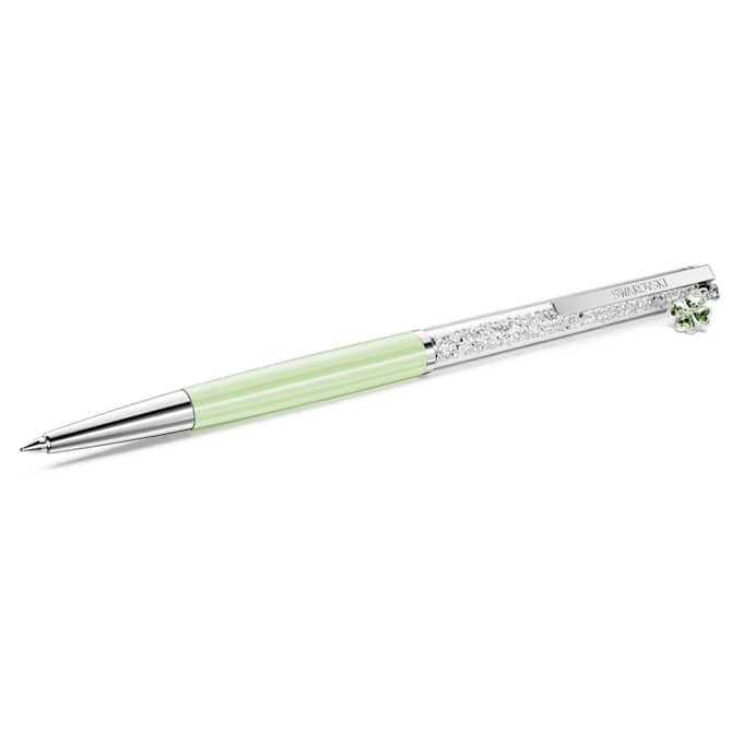 Crystalline Ballpoint Pen Clover, Green, Green Lacquered, Chrome Plated Crystalline Ballpoint Pen Clover, Green, Green Lacquered, Chrome Plated