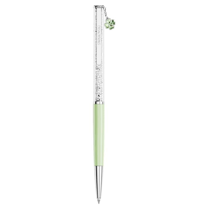 Crystalline Ballpoint Pen Clover, Green, Green Lacquered, Chrome Plated Crystalline Ballpoint Pen Clover, Green, Green Lacquered, Chrome Plated