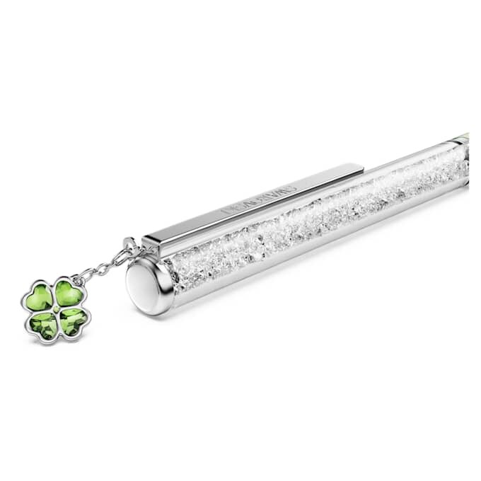 Crystalline Ballpoint Pen Clover, Green, Green Lacquered, Chrome Plated Crystalline Ballpoint Pen Clover, Green, Green Lacquered, Chrome Plated