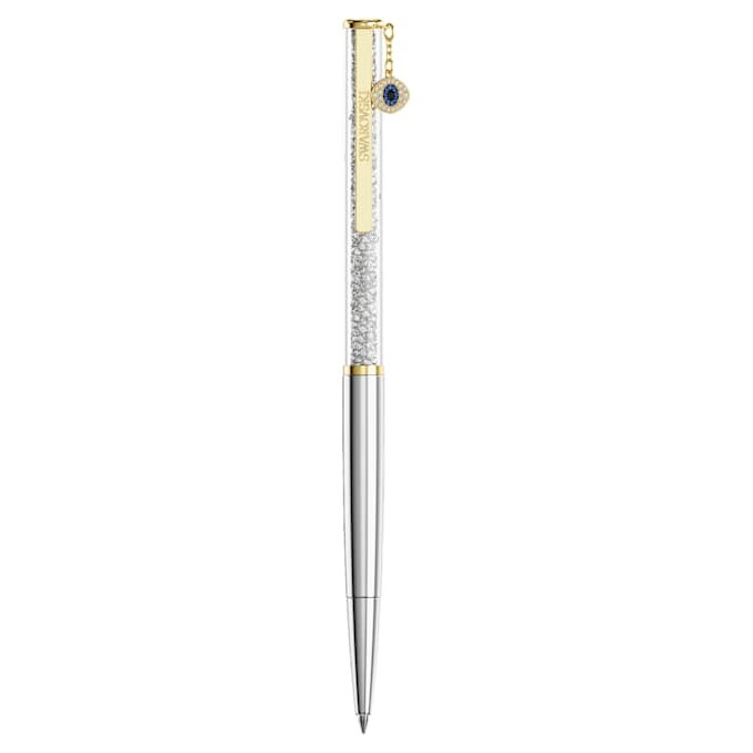 Crystalline Ballpoint Pen Evil Eye, Gold Tone, Mixed Metal Finish Crystalline Ballpoint Pen Evil Eye, Gold Tone, Mixed Metal Finish
