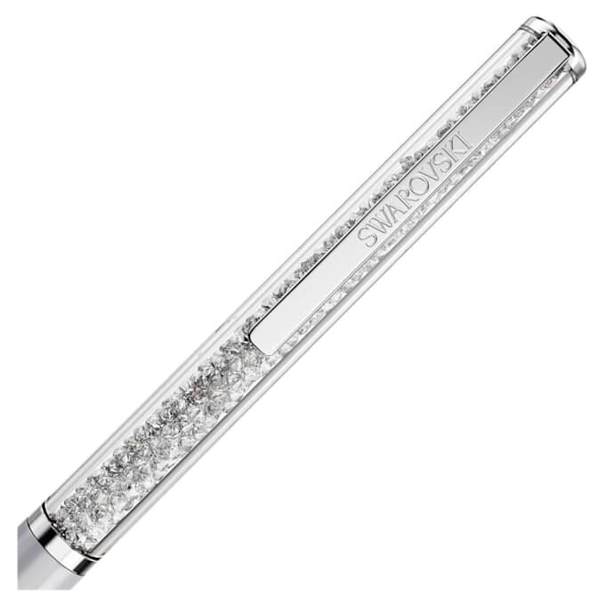 Crystalline Ballpoint Pen Gray, Gray Lacquered, Chrome Plated Crystalline Ballpoint Pen Gray, Gray Lacquered, Chrome Plated