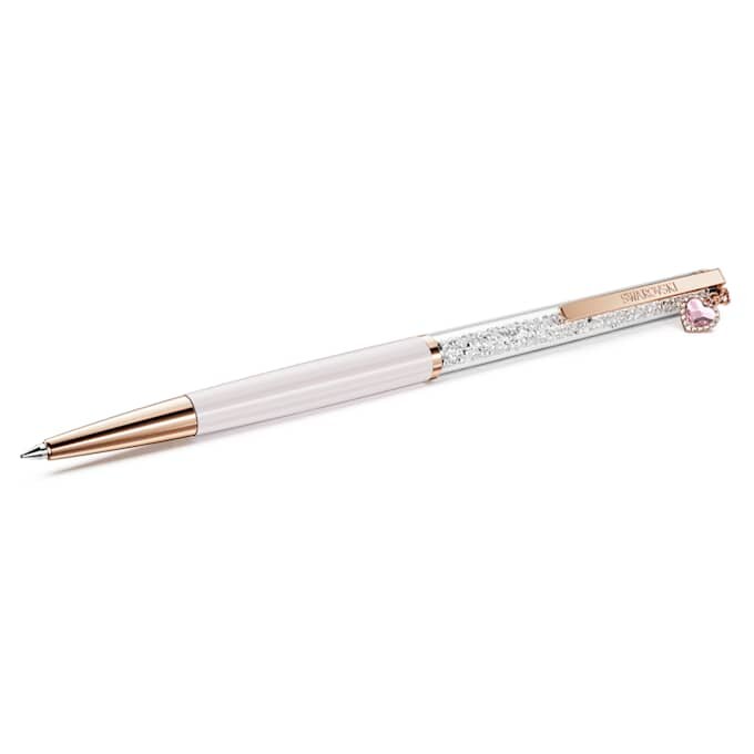 Crystalline Ballpoint Pen Heart, Pink, Pink Lacquered, Rose Gold-Tone Plated Crystalline Ballpoint Pen Heart, Pink, Pink Lacquered, Rose Gold-Tone Plated