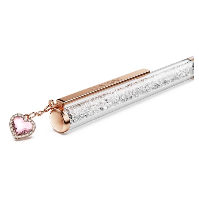 Crystalline Ballpoint Pen Heart, Pink, Pink Lacquered, Rose Gold-Tone Plated Crystalline Ballpoint Pen Heart, Pink, Pink Lacquered, Rose Gold-Tone Plated