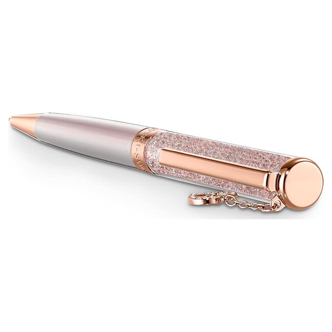 Crystalline Ballpoint Pen Heart, Rose Gold Tone, Pink Lacquered, Rose Gold-Tone Plated Crystalline Ballpoint Pen Heart, Rose Gold Tone, Pink Lacquered, Rose Gold-Tone Plated