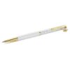 Crystalline Ballpoint Pen Horse Shoe, White, White Lacquered, Gold-Tone Plated Crystalline Ballpoint Pen Horse Shoe, White, White Lacquered, Gold-Tone Plated