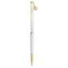 Crystalline Ballpoint Pen Horse Shoe, White, White Lacquered, Gold-Tone Plated Crystalline Ballpoint Pen Horse Shoe, White, White Lacquered, Gold-Tone Plated