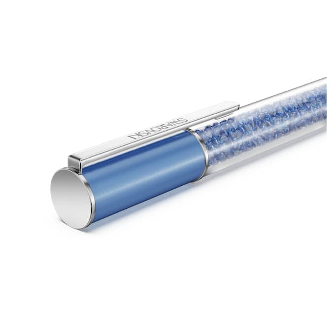 Crystalline Ballpoint Pen Recreated™ Crystals, Blue, Blue Lacquered, Chrome Plated Crystalline Ballpoint Pen Recreated™ Crystals, Blue, Blue Lacquered, Chrome Plated