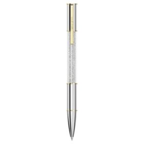 Crystalline Ballpoint Pen Silver Tone, Mixed Metal Finish