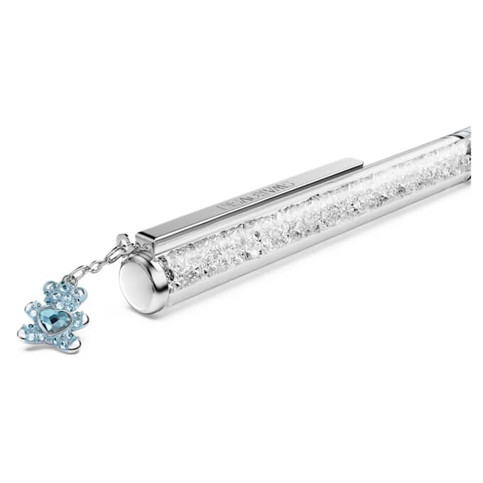 Crystalline Ballpoint Pen Teddy, Blue, Blue Lacquered, Chrome Plated Crystalline Ballpoint Pen Teddy, Blue, Blue Lacquered, Chrome Plated