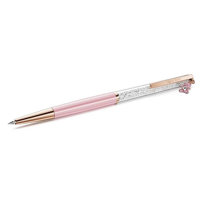 Crystalline Ballpoint Pen Teddy, Pink, Pink Lacquered, Rose Gold-Tone Plated Crystalline Ballpoint Pen Teddy, Pink, Pink Lacquered, Rose Gold-Tone Plated