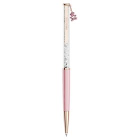 Crystalline Ballpoint Pen Teddy, Pink, Pink Lacquered, Rose Gold-Tone Plated