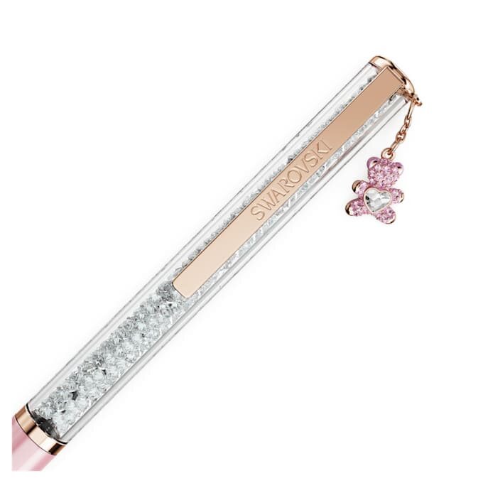 Crystalline Ballpoint Pen Teddy, Pink, Pink Lacquered, Rose Gold-Tone Plated Crystalline Ballpoint Pen Teddy, Pink, Pink Lacquered, Rose Gold-Tone Plated