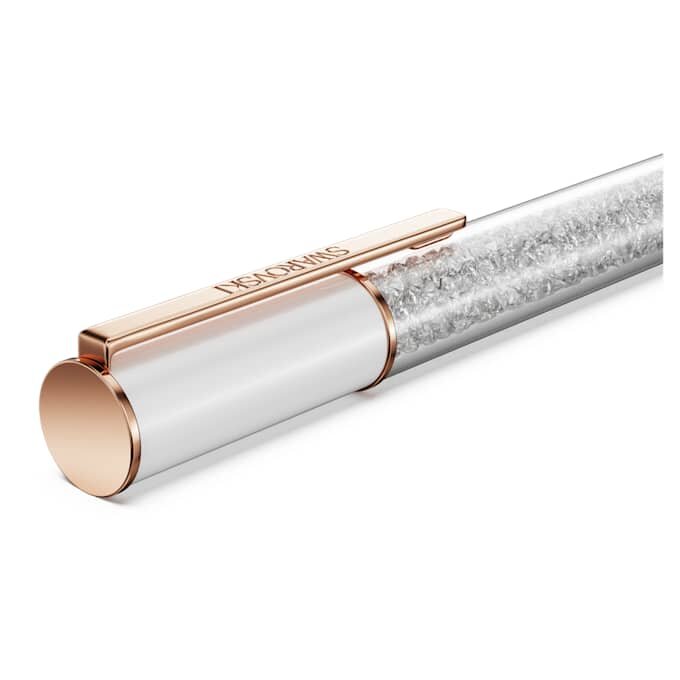 Crystalline Ballpoint Pen White, Rose Gold-Tone Plated Crystalline Ballpoint Pen White, Rose Gold-Tone Plated