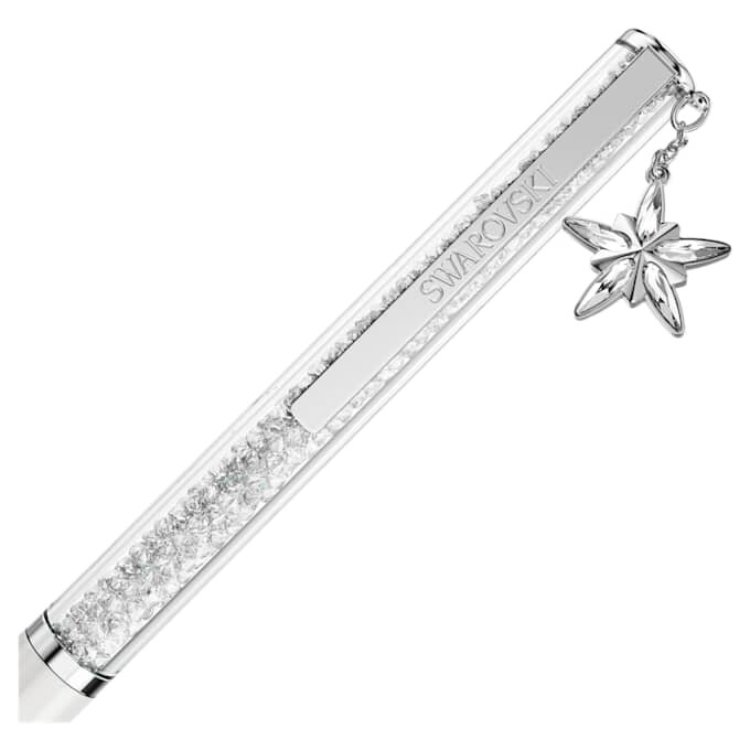 Crystalline Ballpoint Pen White, White Lacquered, Chrome Plated Crystalline Ballpoint Pen White, White Lacquered, Chrome Plated