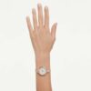 Crystalline Bangle Watch Swiss Made, Metal Bracelet, Beige, Rose Gold-Tone Finish Crystalline Bangle Watch Swiss Made, Metal Bracelet, Beige, Rose Gold-Tone Finish