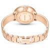 Crystalline Bangle Watch Swiss Made, Metal Bracelet, Beige, Rose Gold-Tone Finish Crystalline Bangle Watch Swiss Made, Metal Bracelet, Beige, Rose Gold-Tone Finish