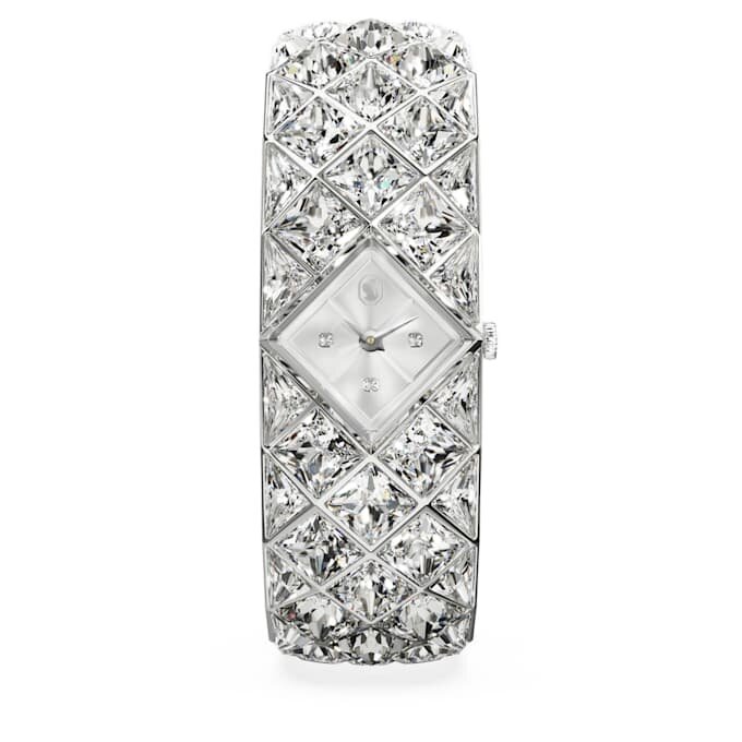 Curiosa Bangle Watch Crystal Bracelet, Silver Tone, Stainless Steel Curiosa Bangle Watch Crystal Bracelet, Silver Tone, Stainless Steel