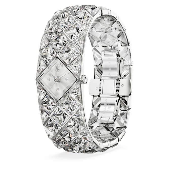 Curiosa Bangle Watch Crystal Bracelet, Silver Tone, Stainless Steel Curiosa Bangle Watch Crystal Bracelet, Silver Tone, Stainless Steel