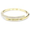 Dextera Bangle Magnetic Closure, White, Gold-Tone Plated Dextera Bangle Magnetic Closure, White, Gold-Tone Plated