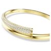 Dextera Bangle Magnetic Closure, White, Gold-Tone Plated Dextera Bangle Magnetic Closure, White, Gold-Tone Plated