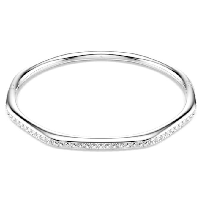 Dextera Bangle Octagon Shape, Round Cut, White, Rhodium Plated Dextera Bangle Octagon Shape, Round Cut, White, Rhodium Plated