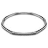 Dextera Bangle Octagon Shape, Round Cut, White, Ruthenium Plated