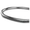 Dextera Bangle Octagon Shape, Round Cut, White, Ruthenium Plated