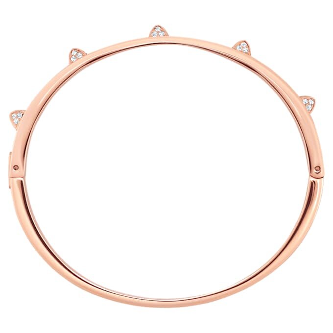Dextera Bangle Pavé, White, Rose Gold-Tone Plated Dextera Bangle Pavé, White, Rose Gold-Tone Plated