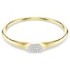 Dextera Bangle Round Cut, White, Gold-Tone Plated
