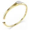 Dextera Bangle Round Cut, White, Gold-Tone Plated