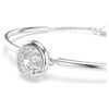 Dextera Bangle Round Cut, White, Rhodium Plated