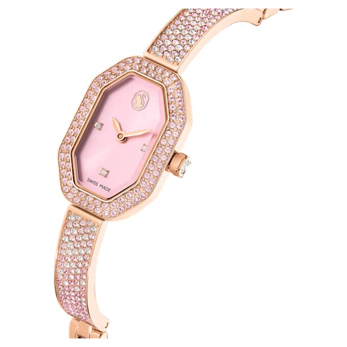 Dextera Bangle Watch Swiss Made, Metal Bracelet, Pink, Rose Gold-Tone Plated Dextera Bangle Watch Swiss Made, Metal Bracelet, Pink, Rose Gold-Tone Plated