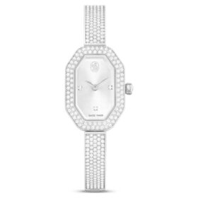 Dextera Bangle Watch Swiss Made, Metal Bracelet, Silver Tone, Stainless Steel