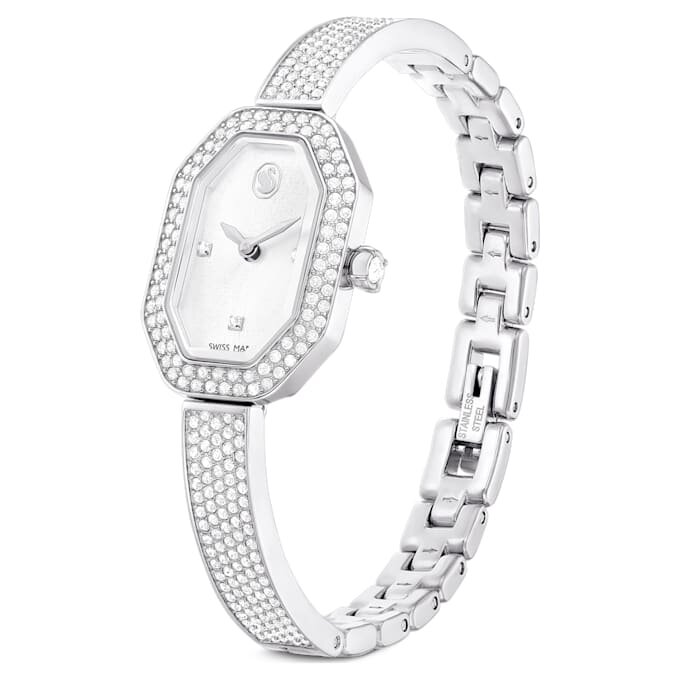 Dextera Bangle Watch Swiss Made, Metal Bracelet, Silver Tone, Stainless Steel Dextera Bangle Watch Swiss Made, Metal Bracelet, Silver Tone, Stainless Steel
