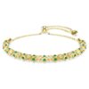 Dextera Bracelet Round Cut, Green, Gold-Tone Finish Dextera Bracelet Round Cut, Green, Gold-Tone Finish