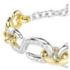 Dextera Bracelet Round Cut, T-Bar, White, Mixed Metal Finish Dextera Bracelet Round Cut, T-Bar, White, Mixed Metal Finish