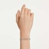 Dextera Bracelet Round Cut, White, Mixed Metal Finish Dextera Bracelet Round Cut, White, Mixed Metal Finish