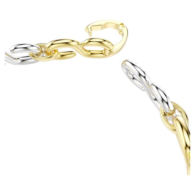 Dextera Bracelet Round Cut, White, Mixed Metal Finish Dextera Bracelet Round Cut, White, Mixed Metal Finish
