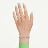 Dextera Bracelet Round Cut, White, Rhodium Plated