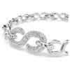 Dextera Bracelet Round Cut, White, Rhodium Plated