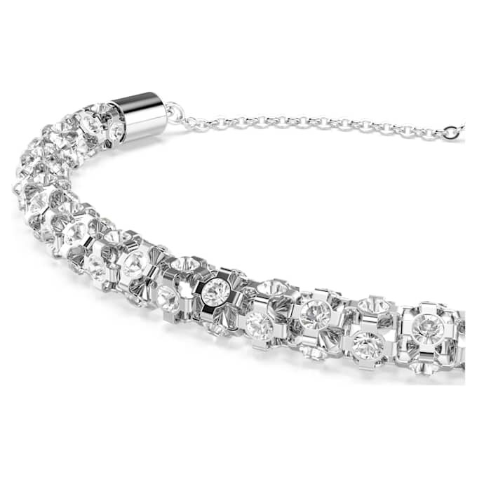 Dextera Bracelet Round Cut, White, Stainless Steel Dextera Bracelet Round Cut, White, Stainless Steel