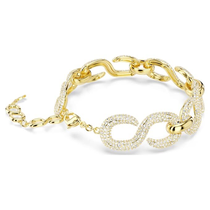 Dextera Choker Round Cut, White, Gold-Tone Plated Dextera Choker Round Cut, White, Gold-Tone Plated