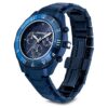 Dextera Chrono Watch 39Mm, Swiss Made, Metal Bracelet, Blue, Blue Finish