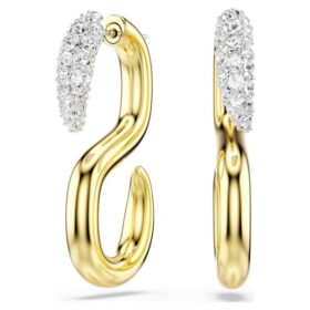 Dextera Earrings Round Cut, White, Mixed Metal Finish Dextera Earrings Round Cut, White, Mixed Metal Finish